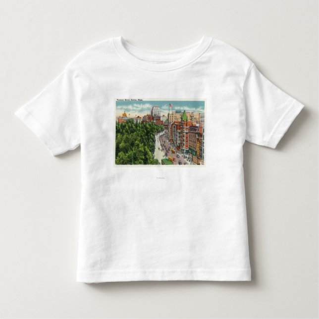 Camiseta De Bebé Vista general de la calle de Tremont (Anverso)