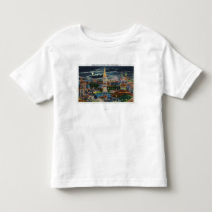 Camiseta De Bebé Vista general de Luna Park en la noche