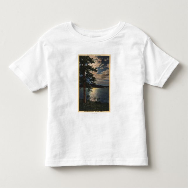 Camiseta De Bebé Vista iluminada por la luna del lago (Anverso)