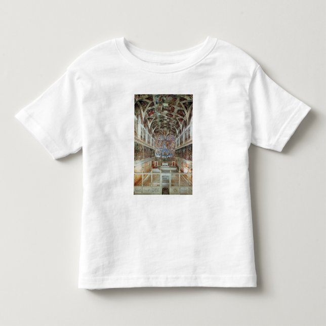 Camiseta De Bebé Vista interior de la capilla de Sistine (Anverso)