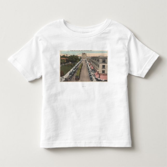 Camiseta De Bebé Vista la avenida y ayuntamiento pacíficos (Anverso)