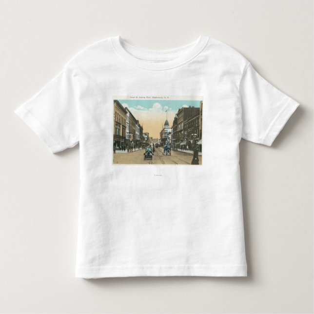 Camiseta De Bebé Vista occidental de la calle de la corte (Anverso)