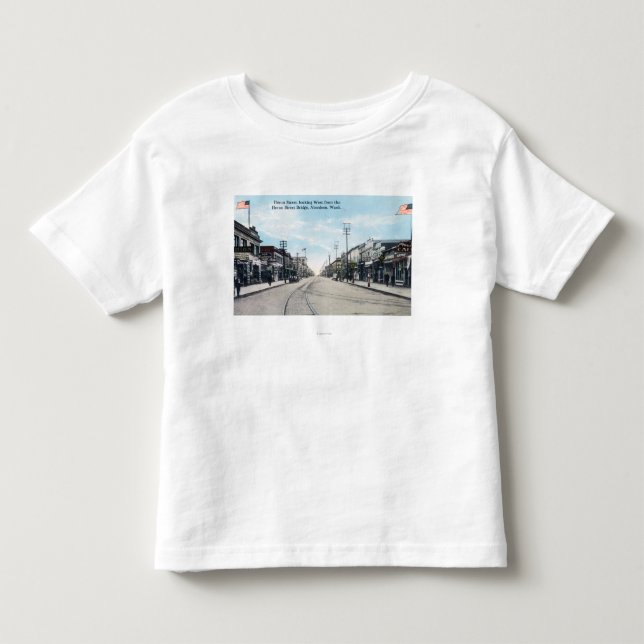 Camiseta De Bebé Vista occidental de la calle de la garza del (Anverso)