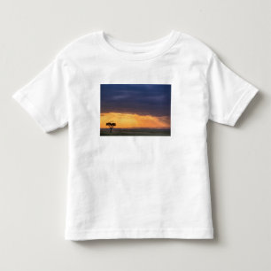 Camiseta De Bebé Vista panorámica de buitre y árbol de acacia