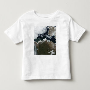 Camiseta De Bebé Vista por satélite de Canadá del noroeste