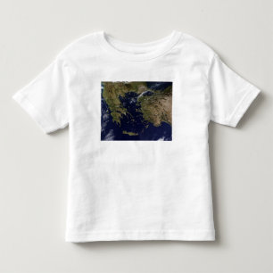 Camiseta De Bebé Vista por satélite de Grecia y de Turquía