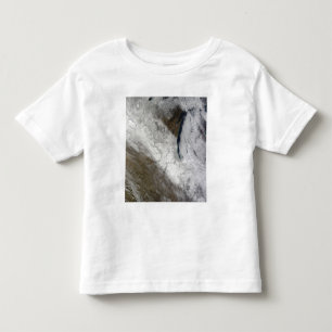 Camiseta De Bebé Vista por satélite de la nieve y del frío
