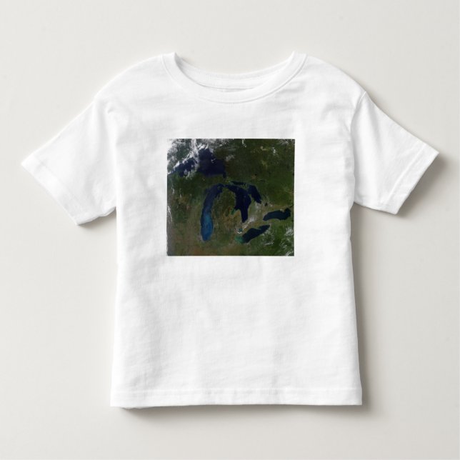 Camiseta De Bebé Vista por satélite de los Grandes Lagos (Anverso)