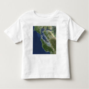 Camiseta De Bebé Vista por satélite de San Francisco, California