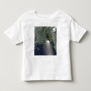 Camiseta De Bebé Vista por satélite de un derrame de petróleo