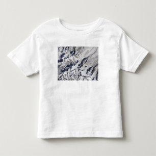 Camiseta De Bebé Vista por satélite de un glaciar Himalayan