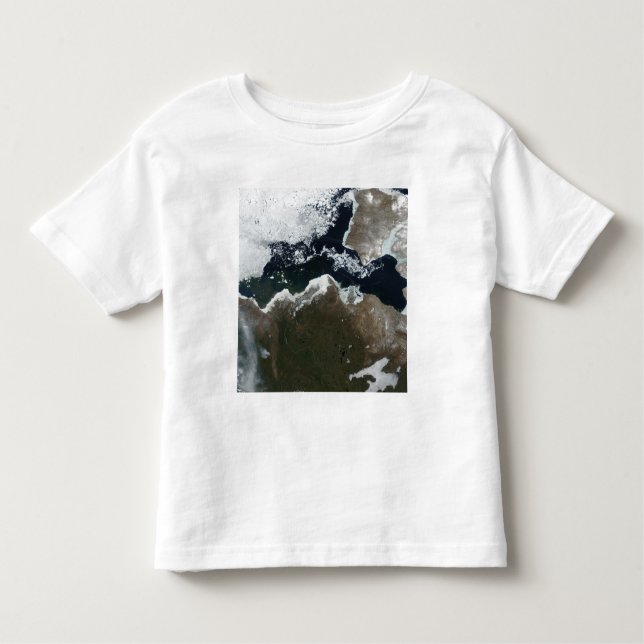 Camiseta De Bebé Vista por satélite del noroeste de Canadá (Anverso)