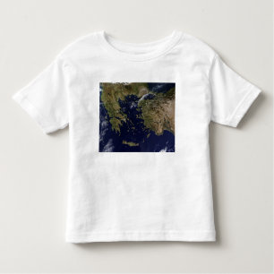 Camiseta De Bebé Vista satelital de Grecia y Turquía