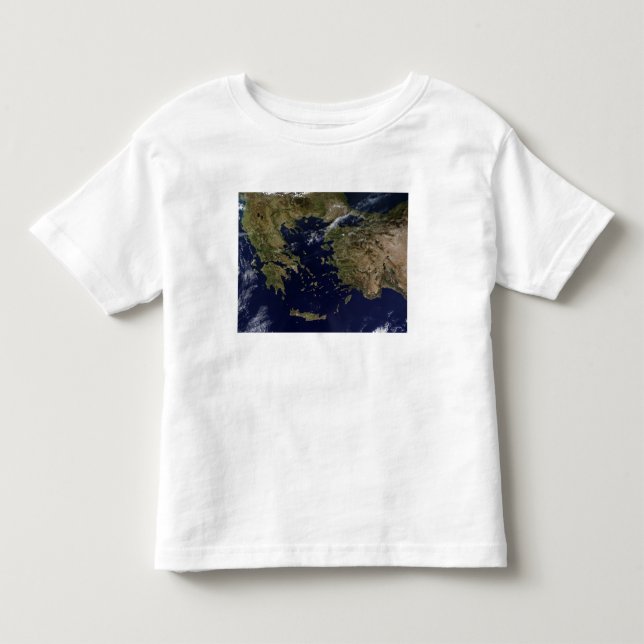 Camiseta De Bebé Vista satelital de Grecia y Turquía (Anverso)