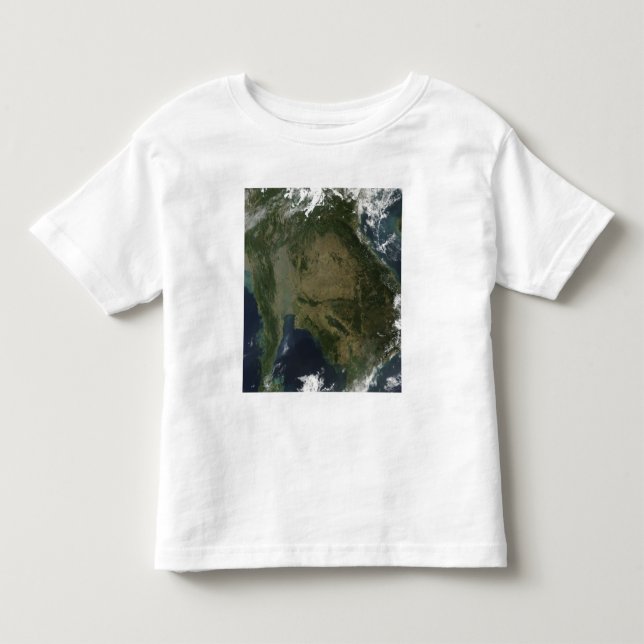 Camiseta De Bebé Vista satelital de Indochina (Anverso)