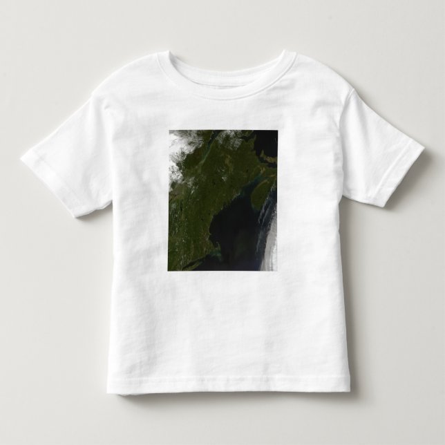 Camiseta De Bebé Vista satelital de Nueva Inglaterra (Anverso)