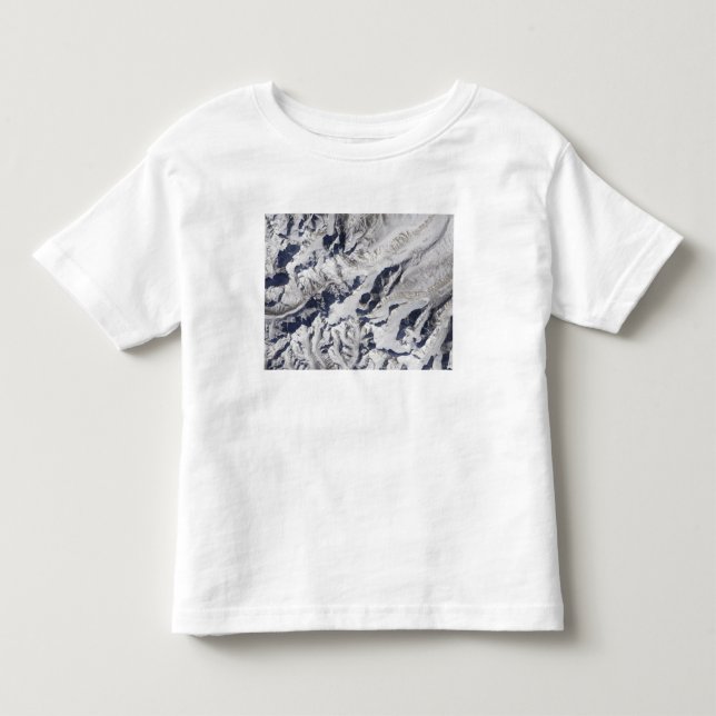 Camiseta De Bebé Vista satelital de un glaciar del Himalaya (Anverso)