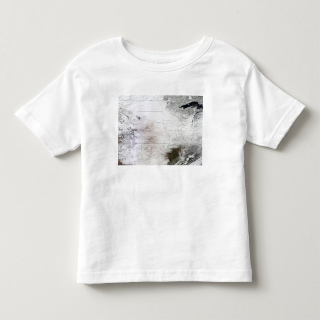 Camiseta De Bebé Vista satelital de una enorme tormenta de invierno (Anverso)