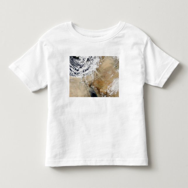 Camiseta De Bebé Vista satelital del Mediterráneo oriental (Anverso)
