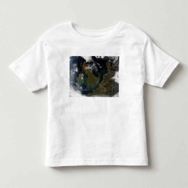 Camiseta De Bebé Vista satelital del norte de Europa (Anverso)