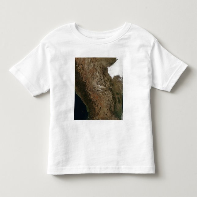 Camiseta De Bebé Vista satelital del paisaje del centro de México (Anverso)