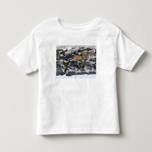 Camiseta De Bebé Vista satelital detallada de la Tierra (Anverso)