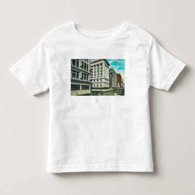 Camiseta De Bebé Vista septentrional de Broadway a partir de la (Anverso)