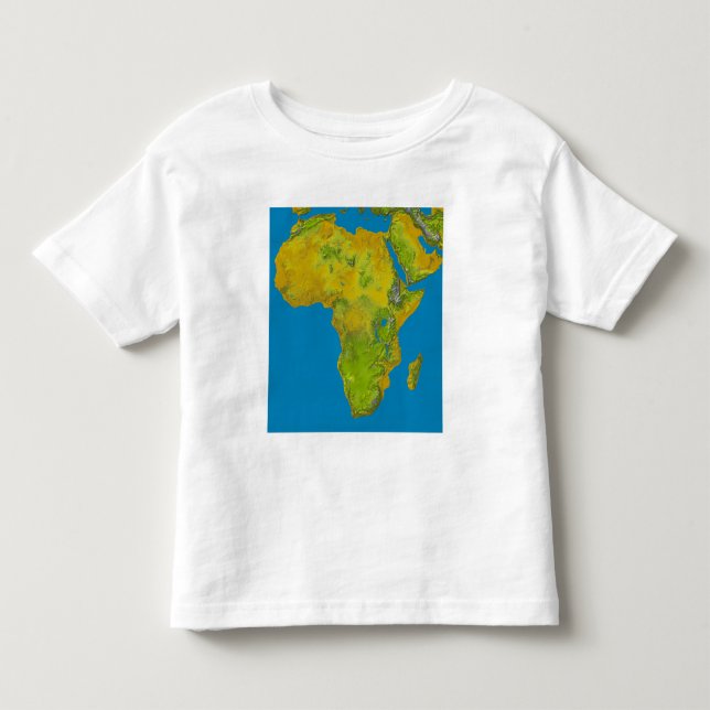 Camiseta De Bebé Vista topográfica de África (Anverso)