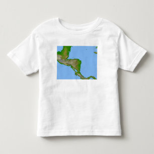 Camiseta De Bebé Vista topográfica de America Central