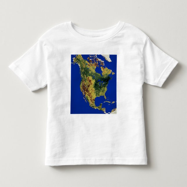 Camiseta De Bebé Vista topográfica de América del Norte y Central (Anverso)