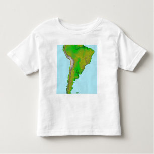 Camiseta De Bebé Vista topográfica de Sudamérica