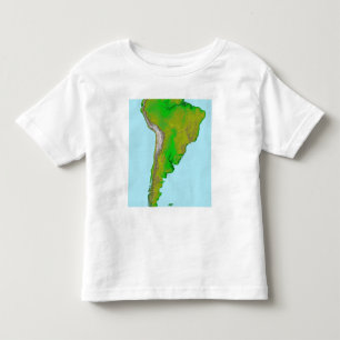 Camiseta De Bebé Vista topográfica de Suramérica