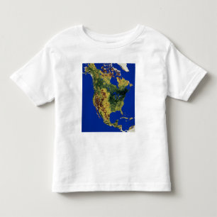 Camiseta De Bebé Vista topográfica del norte y de America Central