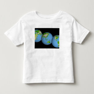 Camiseta De Bebé Vistas topográficas del mundo