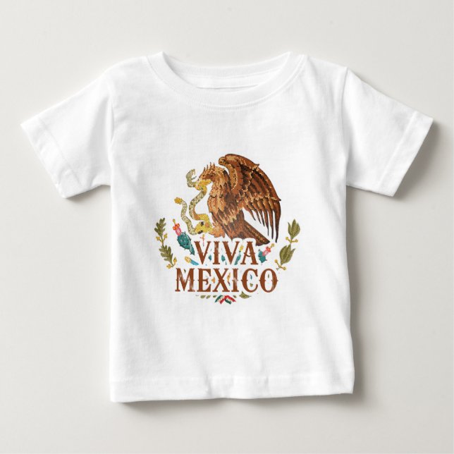 Camiseta De Bebé Viva México (Anverso)