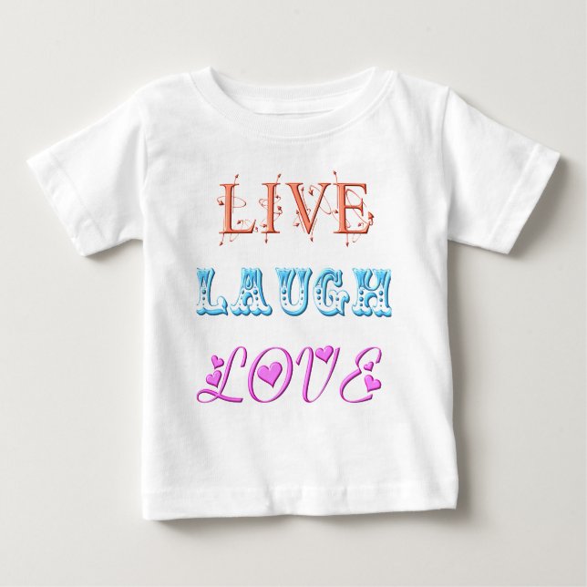 Camiseta De Bebé Viva, ríe, ama (Anverso)