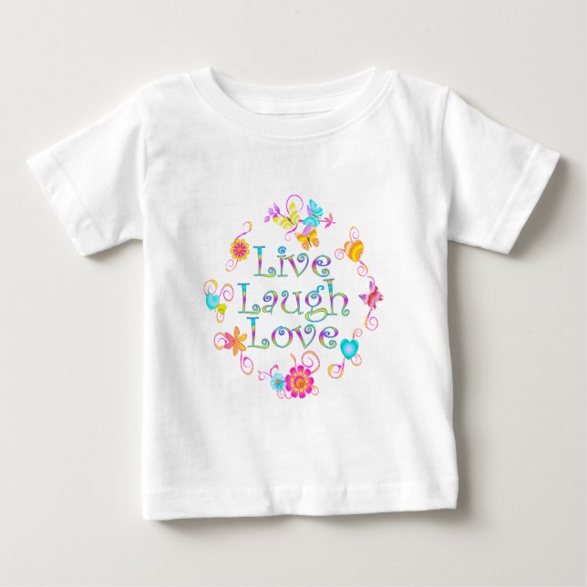 Camiseta De Bebé Vive el amor de la risa (Anverso)