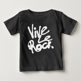 Camiseta De Bebé VIVE LE ROCK - lema del punk rock del vintage 70s