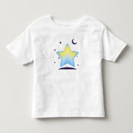 Camiseta De Bebé Vivero caprichoso de estrellas y lunas en tonos pa