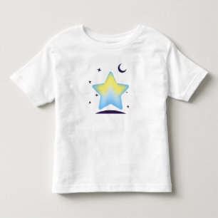 Camiseta De Bebé Vivero caprichoso de estrellas y lunas en tonos pa