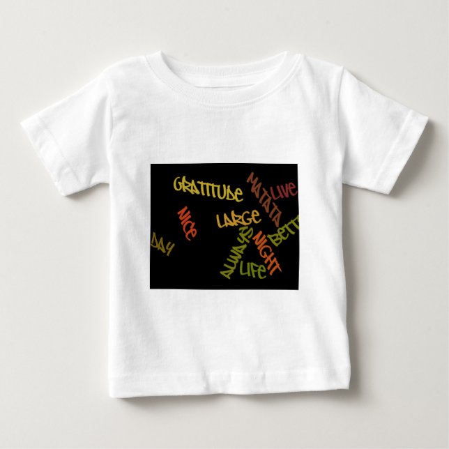 Camiseta De Bebé Vivida en vivo Gran arte de Word (Anverso)