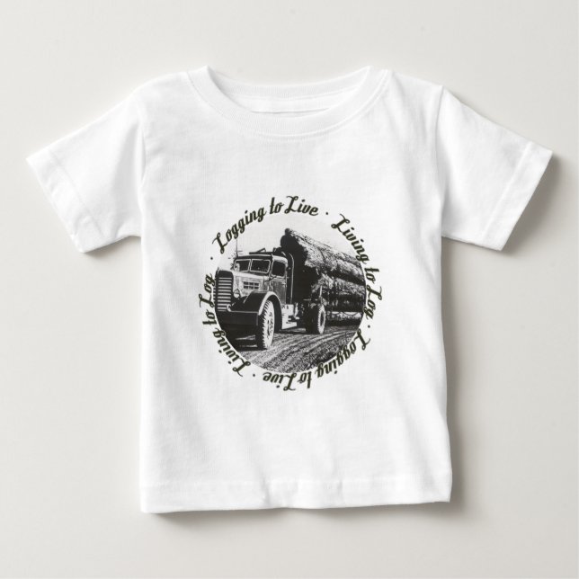 Camiseta De Bebé Viviendo al registro, registrando para vivir (Anverso)