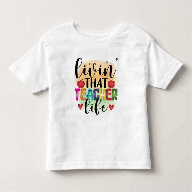 Camiseta De Bebé Viviendo Esa Vida Del Profesor - Regalo Para Los M (Anverso)