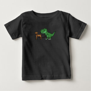 Camiseta De Bebé Vizsla de los dinosaurios T-Rex