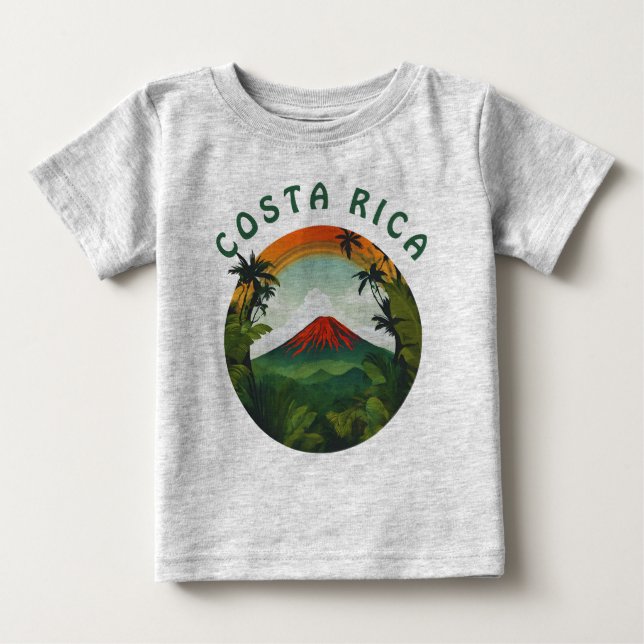 Camiseta De Bebé Volcán Personalizado de Costa Rica (Anverso)