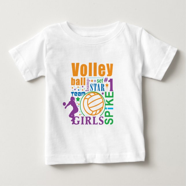 Camiseta De Bebé Voleibol de Bourne (Anverso)