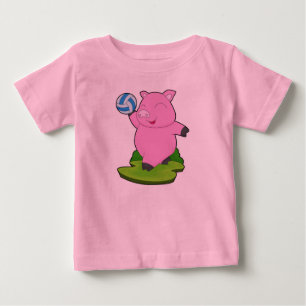 Camiseta De Bebé Voleibol de cerdo