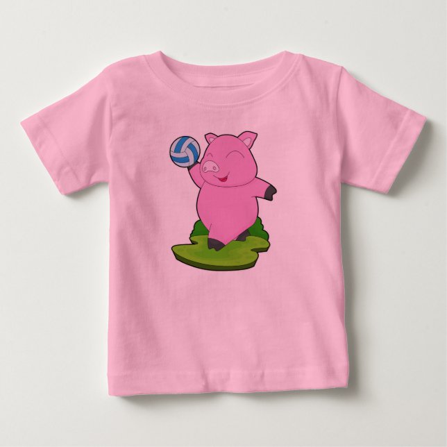 Camiseta De Bebé Voleibol de cerdo (Anverso)