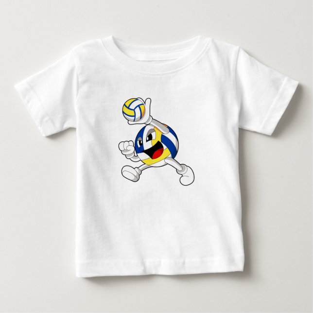 Camiseta De Bebé Voleibolista con voleibol (Anverso)