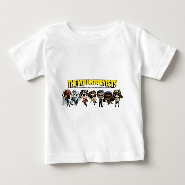 Camiseta De Bebé Voluntaryist cómico - caracteres de Chibi (Anverso)